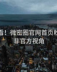 冲浪必看！微密圈官网首页粉丝狂欢非官方视角