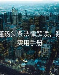 一文读懂汤头条法律解读，数据洞察实用手册