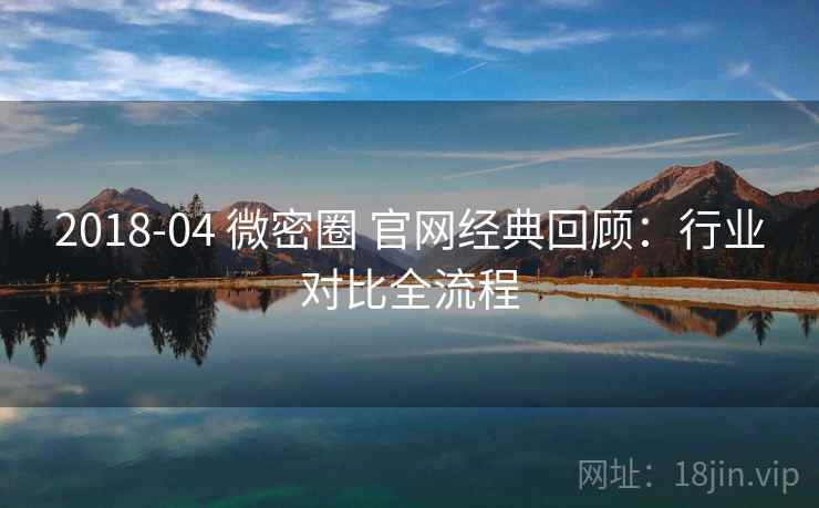 2018-04 微密圈 官网经典回顾：行业对比全流程