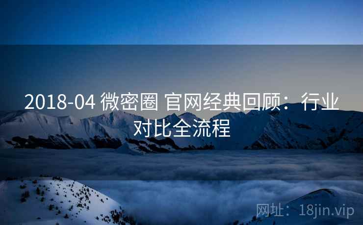 2018-04 微密圈 官网经典回顾：行业对比全流程